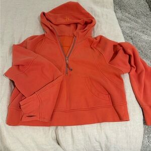Orange lululemon half zip scuba Hoodie